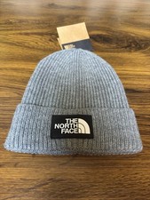 NWT The North Face Gray Box Cuffed Beanie One Size