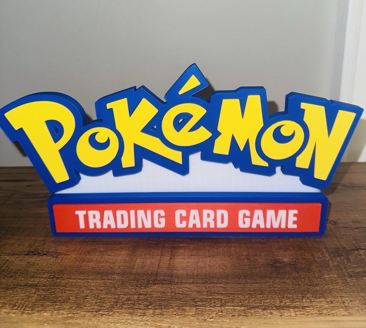 Pokemon 3D Trading Card Game Logo Sign Selfstanding Large Wall Display  Shelf Art | eBay