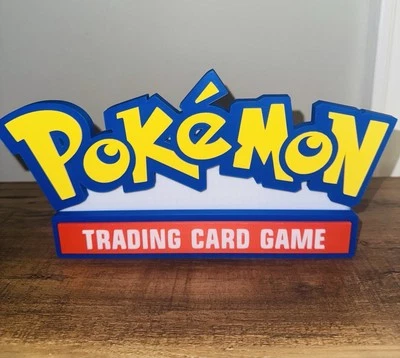 Pokemon 3D Trading Card Game Logo Sign Selfstanding Large Wall Display Shelf Art