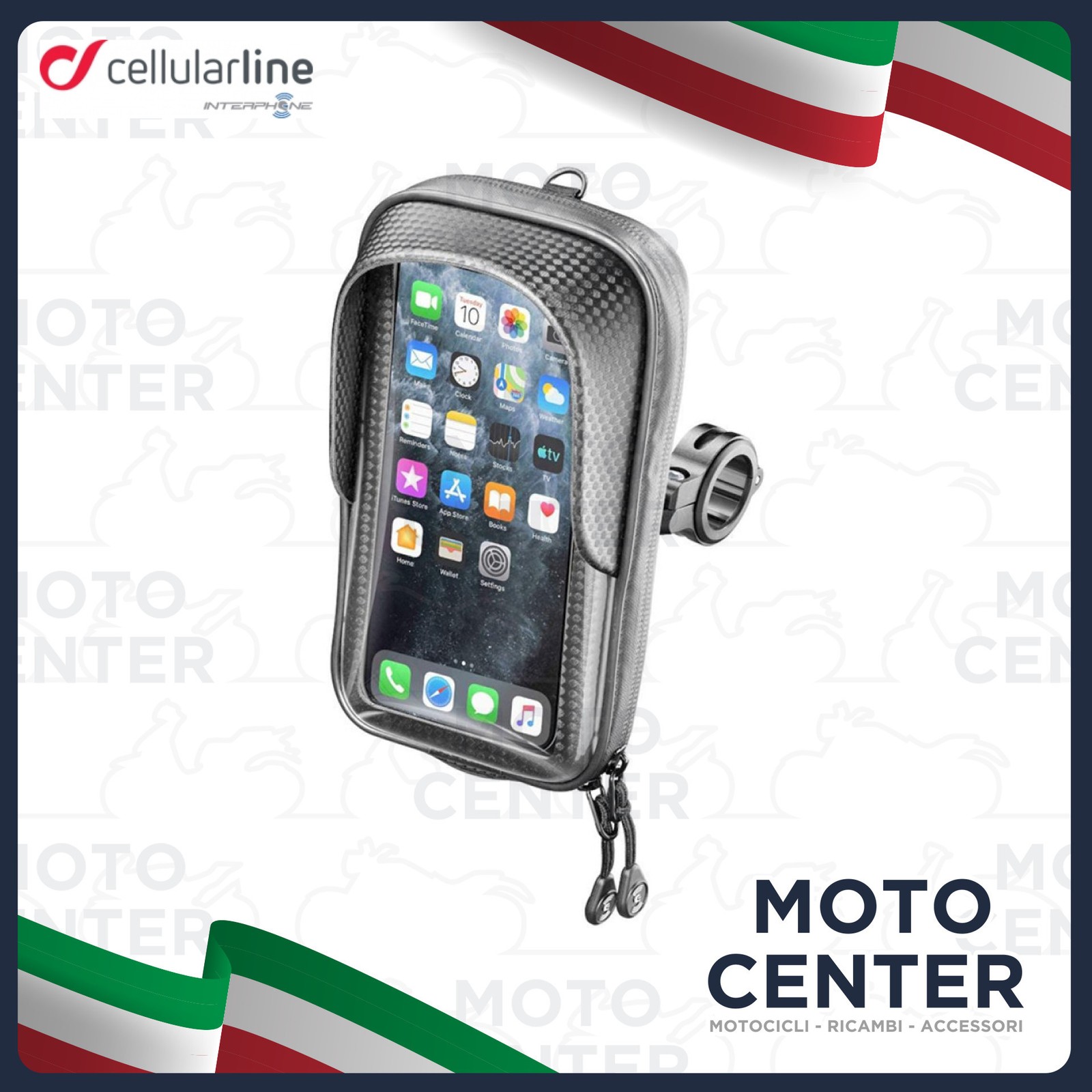 Support Case Universal 6.7 "" Smartphone Soft CELLULAR LINE Motorcycle &