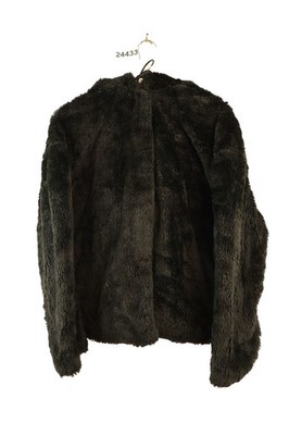 ZARA BASIC Schwarz Flor Jacke Gr.S Damen Kapuze Freizeit Outdoor 024433
