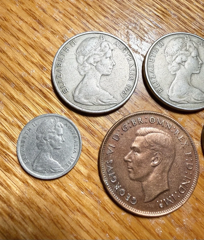 旧澳大利亚硬币套装 - 5枚高级硬币 — 第 4/4 张图片