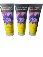 3 pack - John Frieda Violet Crush For Blondes Purple Toning Mask 6 fl.oz.