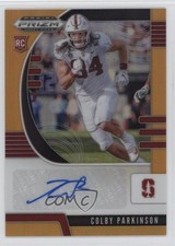 2020 Panini Prizm Draft Picks Rookies Neon Orange /149 Colby Parkinson Auto 0b2