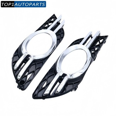 Left & Right Front Fog Light Trim Set For 2007-2009 Mercedes Benz W211 E350 E550
