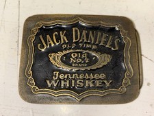 Vintage Rare 1993 Jack Daniels Tennessee Whiskey Belt Buckle Black Enamel USA