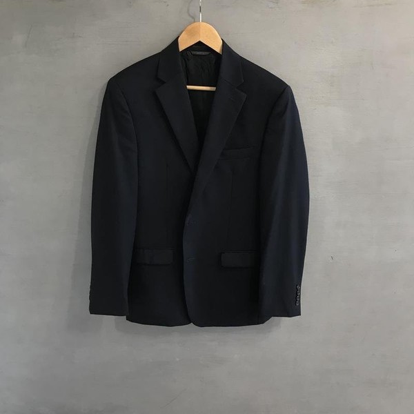 Men Ralph Lauren Suit Navy Wool 38 / M / 46