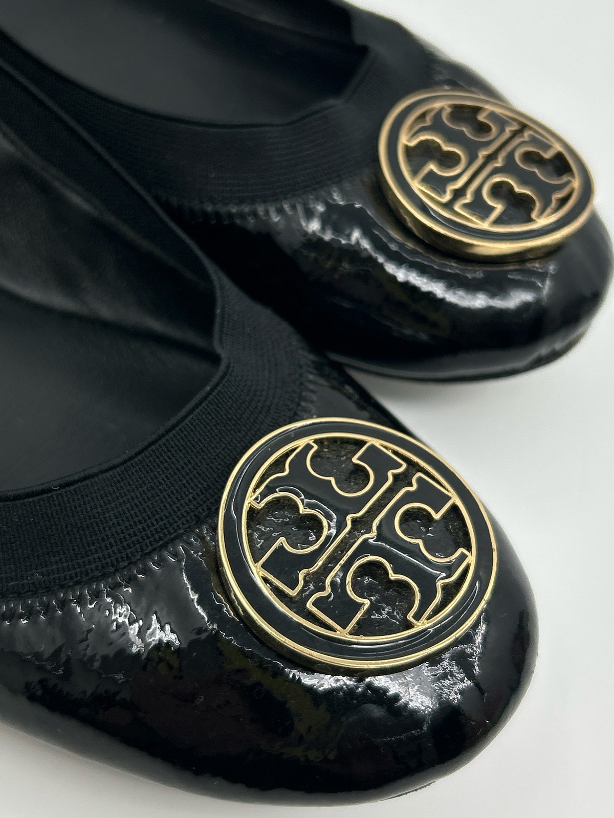 TORY BURCH Size 7.5 Black Women Caroline Patent Leather Ballet Flats thumbnail 8