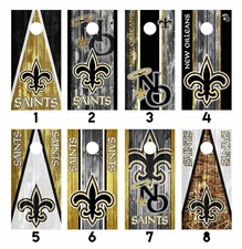 New Orleans Saints Cornhole Wrap Skin Decal Vinyl Sticker MANY DESIGNS SK23