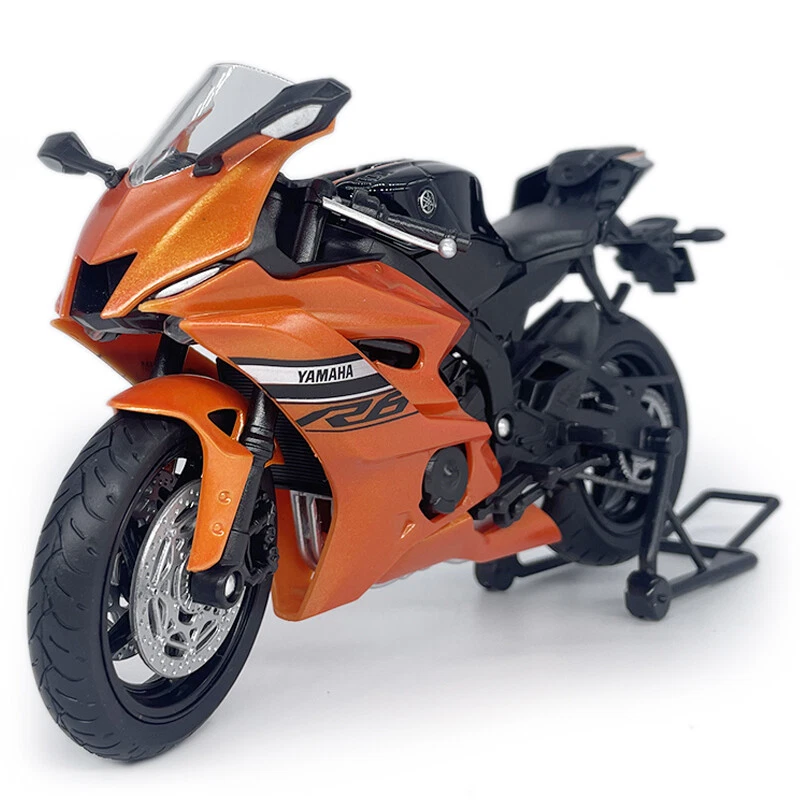1/12 Yamaha YZF-R6 Modelo de motocicleta Diecast Juguete Motocicletas Juguetes para niños Naranja Foto 4 de 4