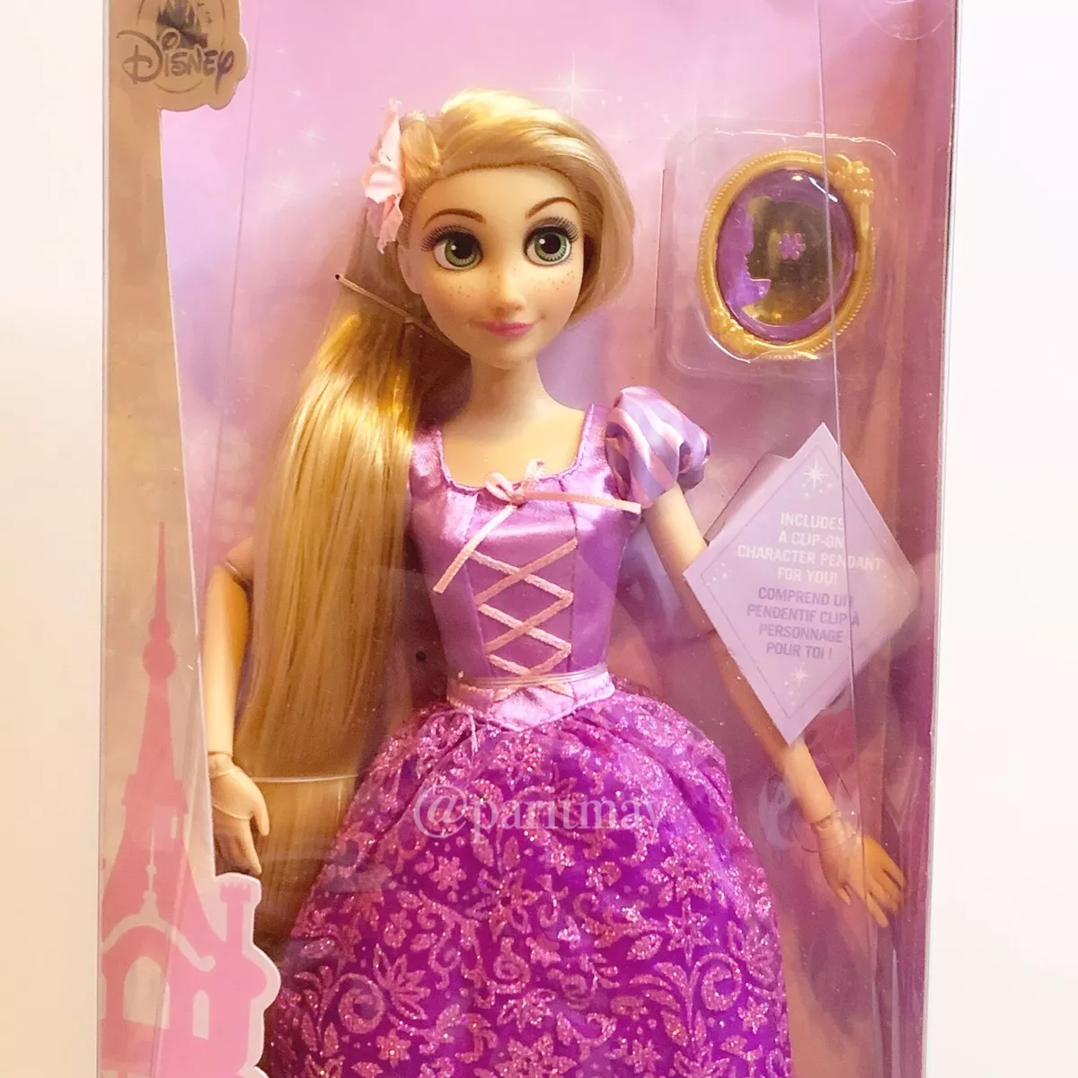 Disney Store Tangled Rapunzel with Pendant Classic Doll 12 NEW