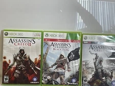 Assassin's Creed Game Lot Bundle  Xbox 360- Assassin's Creed 2, 3 &  Black Flag