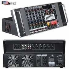 EMB TX6P 600W 6 Channel Power Mixer Console w/ DSP Effects, Bluetooth, Record