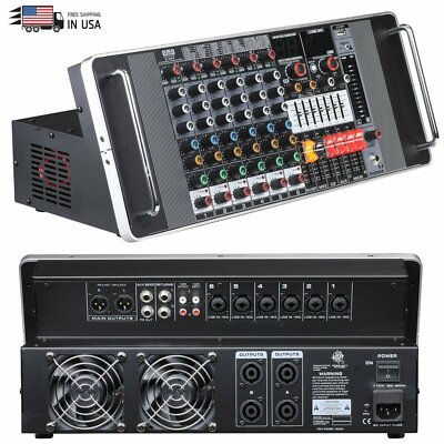 #ad EMB TX6P 600W 6 Channel Power Mixer Console w DSP Effects Bluetooth Record $279.99