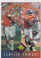 1994 Pro Line Live #394 John Elway Shannon Sharpe Classic Combos Denver Broncos