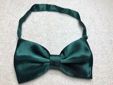 MENS ADJUSTABLE BOW TIE SOLID GREEN NWOT