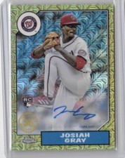 2022 Topps Silver Pack Josiah Gray RC 1987 Chrome Mojo Auto 084/299 Rookie 35th