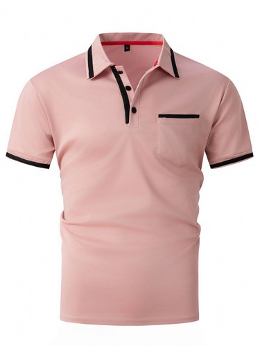 2025 Men's Summer Button Pocket Sports Polo Shirt Short Sleeve T-Shirt - Picture 19 of 34