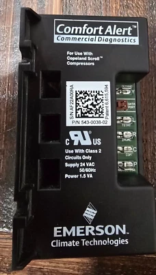 NEW Emerson Climate Comfort Alert Commerical for Copeland Compressor 543-0038-02