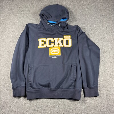 Vintage Y2K Ecko Hoodie Sweatshirt Mens Large L Navy Blue
