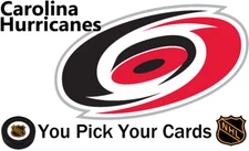 You Pick Your Cards - Carolina Hurricanes Team - NHL Hockey Card Selection