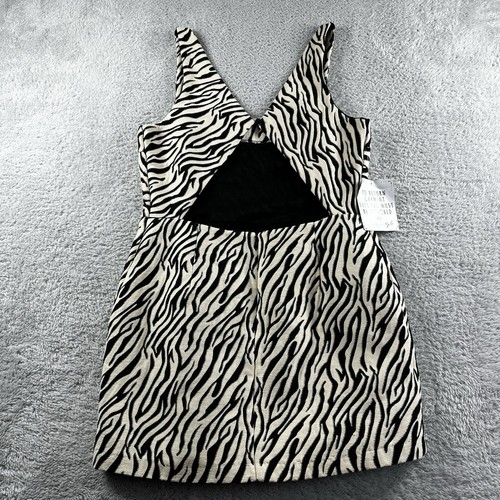 Free People Dress Women 10 Bec Bridge Cecile Mini Zebra Print Mini Open Swiftie - Picture 11 of 18