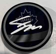 FRASER MINTEN SIGNED TORONTO MAPLE LEAFS HOCKEY PUCK W/ CASE COA