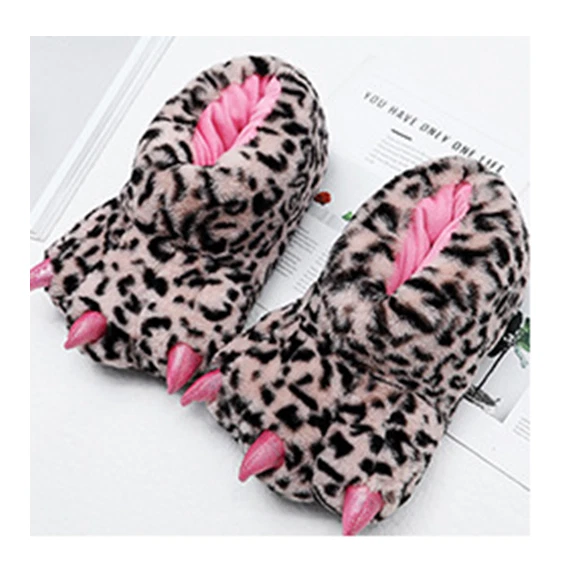 Mujeres Niñas Peluche Suave Divertido Invierno Animal Garra Pie Interior Zapatillas Foto 2 de 4