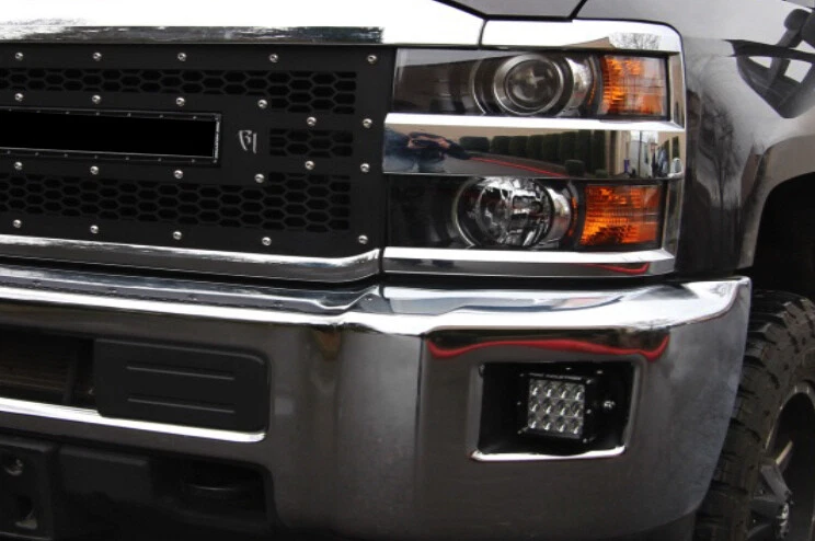 Kit de luces antiniebla LED RÍGIDAS con luces LED PRO serie D para Chevy Silverado HD 15-19 Foto 4 de 4