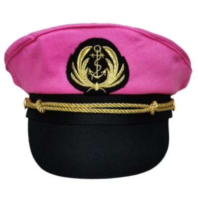Pink Captain Hat for Party Masquerade Captain Marine Cruise UK