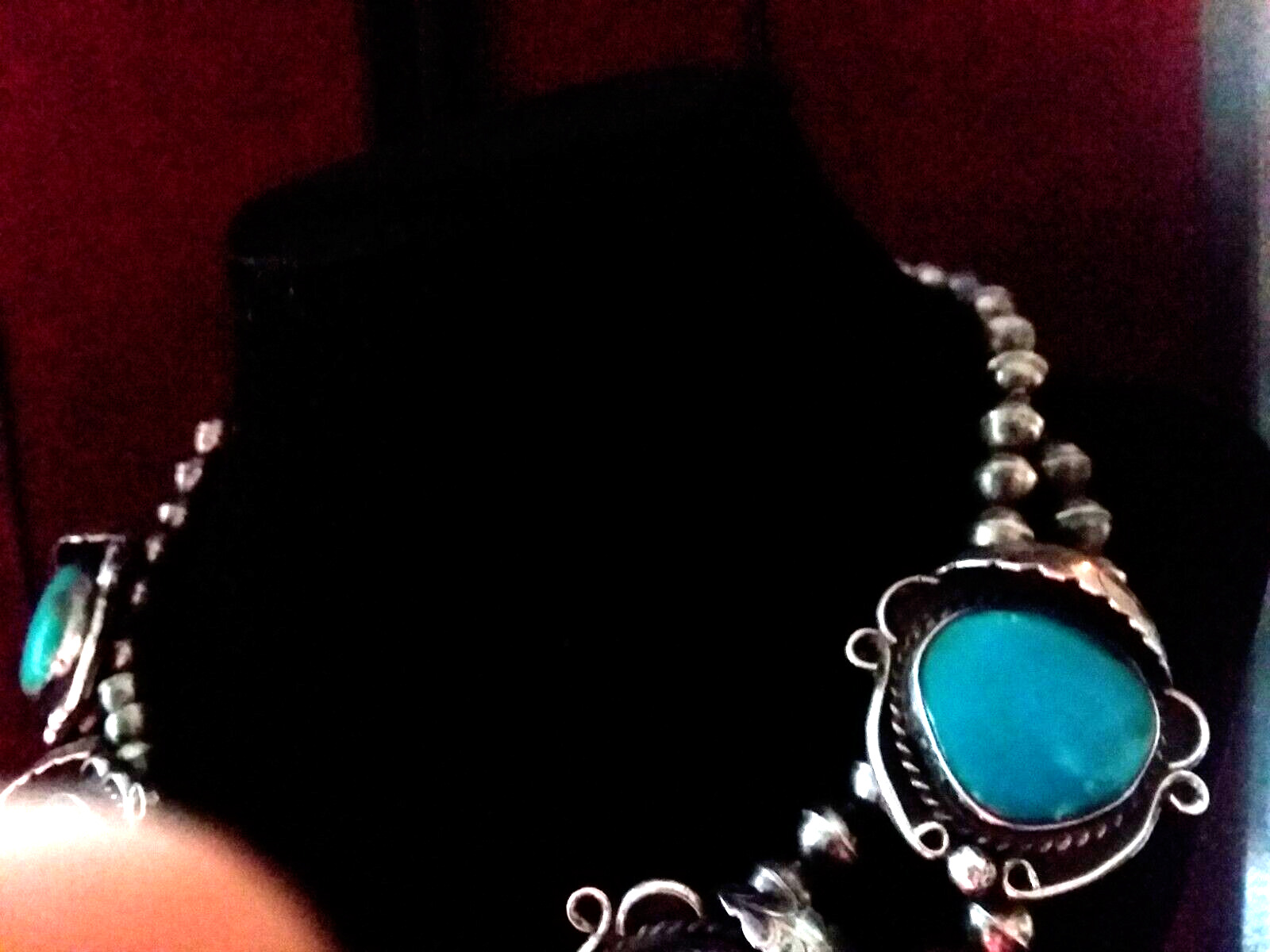 Native American Turquoise Choker Necklace HUGE!!! - image 9
