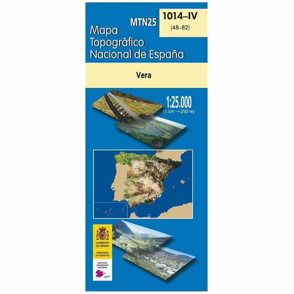 Spain map 1014-IV: Vera hiking walking topographic 1:25K