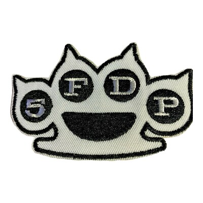 FIVE FINGER DEATH PUNCH 5FDP Iron On Patch + ONE FREE MUSIC STICKER