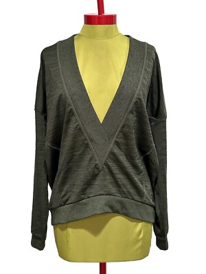 Sketchers Performance Canyon V-Neck Activewear Sweater Green Size XL