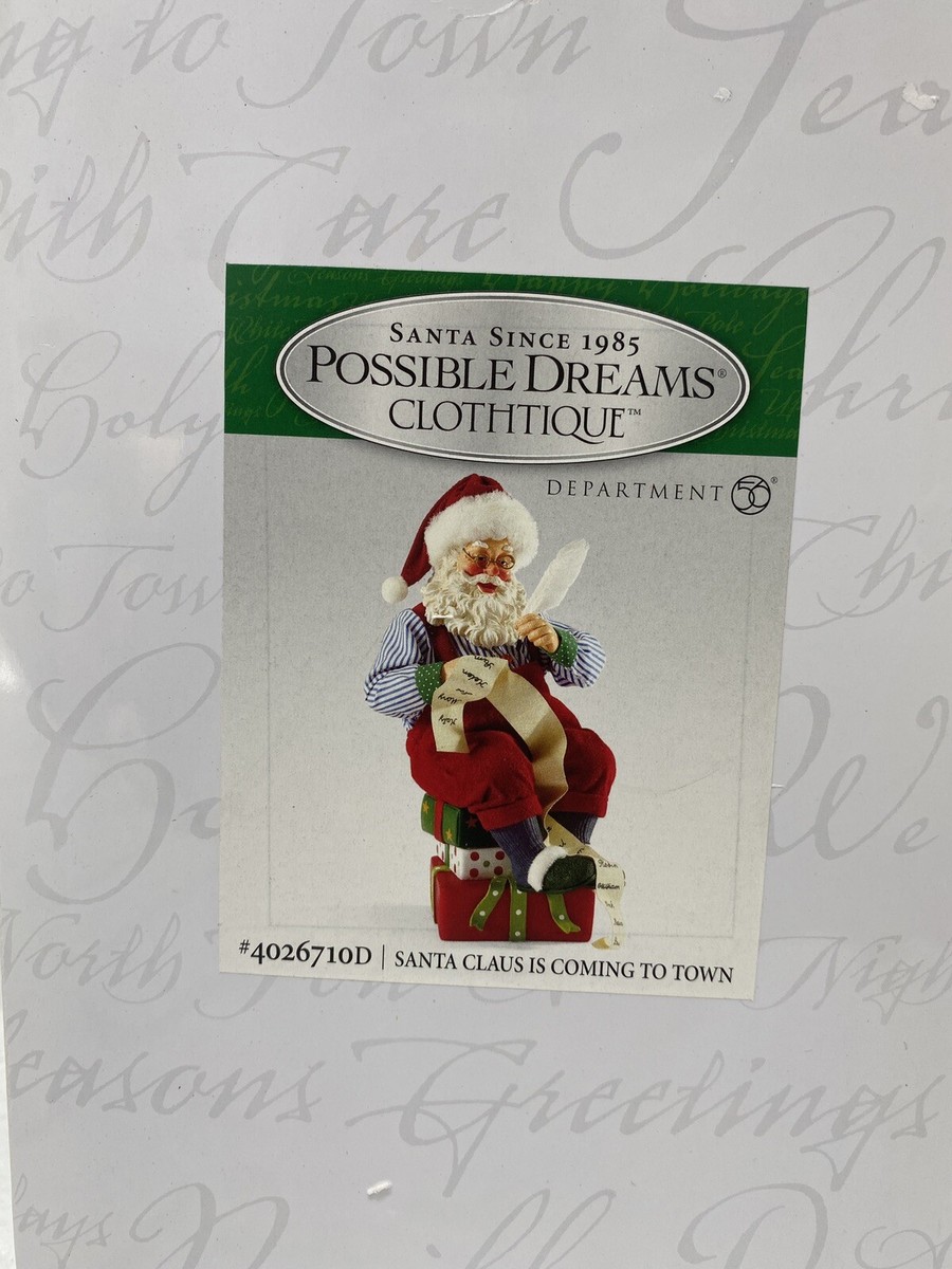 CLOTHTIQUE Possible Dreams Santa in original box Santa Claus is