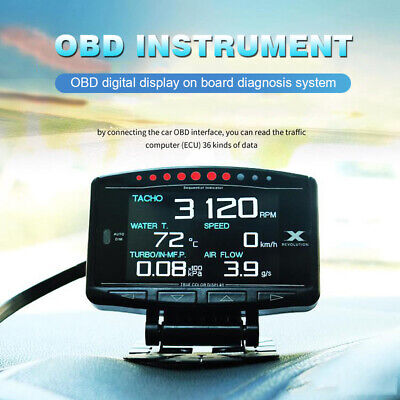 OBD2 Display Gauge Code Reader Scanner Lufi X1 RPM Tachometer with OBD2 Warning System for OBD2 Car Model Car Dinostic Tool 