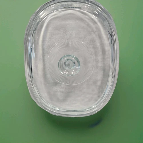 Pyrex Replacement Lid DC 1.5C Oval Glass Lid Only OEM Round Knob Handle