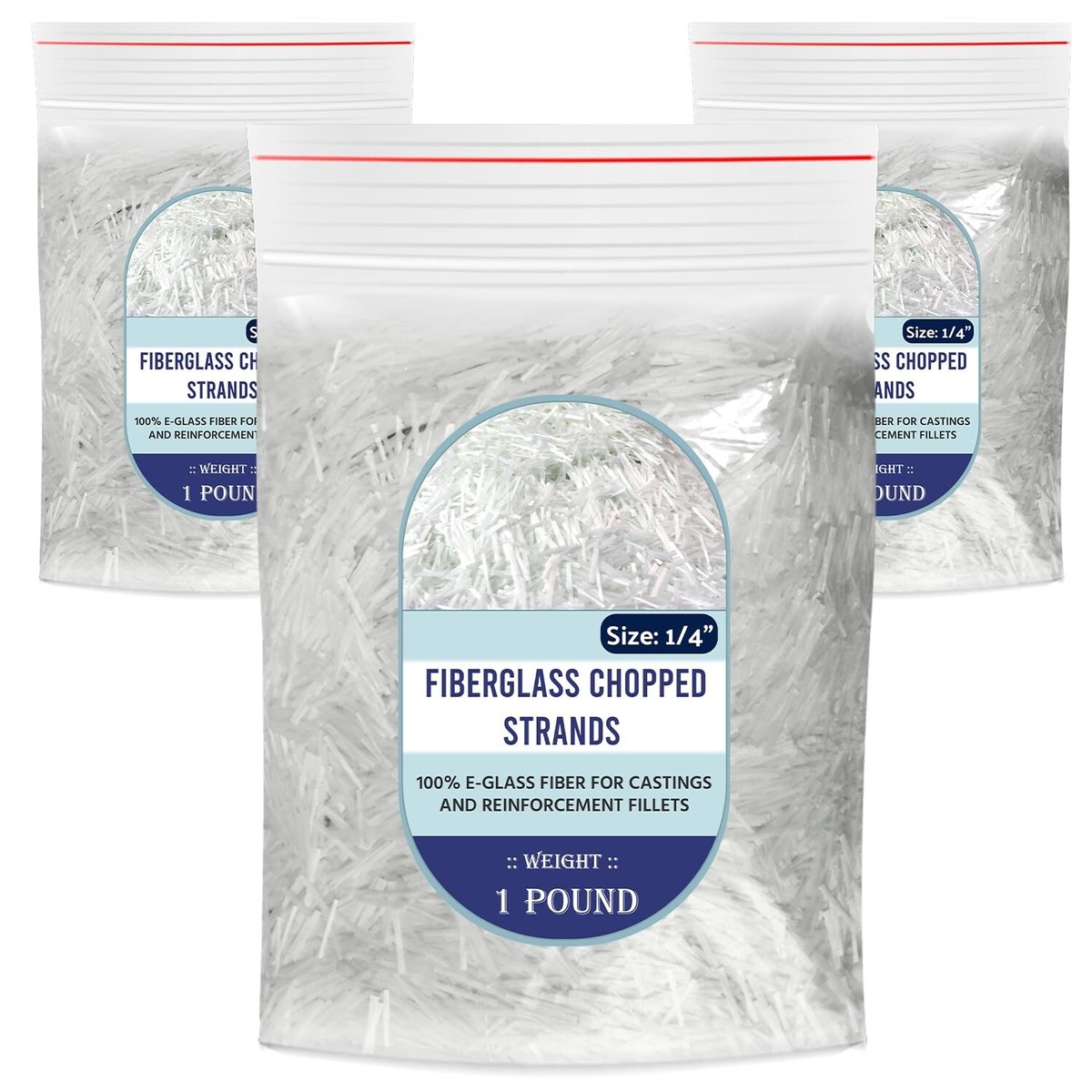 3 Pounds Chopped Fiberglass Strands – 1/4 Inch Fiber Glass, 3 Pack Of 1 Lb Each