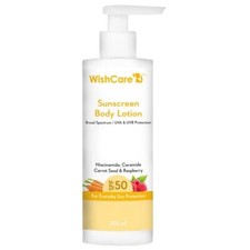 WishCare SPF50 Sunscreen Body Lotion - Broad Spectrum - UVA  UVB Protection wit