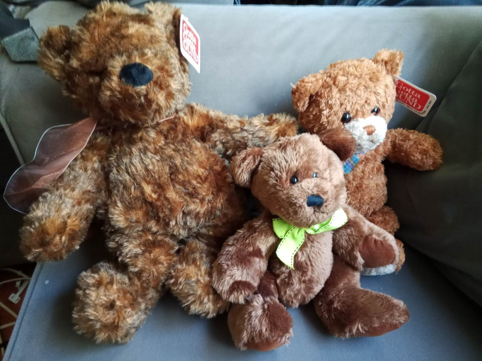 3 beautiful bears Gotta Getta Gund dark brown teddy bear plush eBay