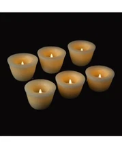 Enchanted Spaces Set of 6 Floating Wax Bowl Candle Holders,