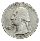 1957-D RPM & Spitting Eagle Washington Silver Quarter 25c US Mint Error Coin