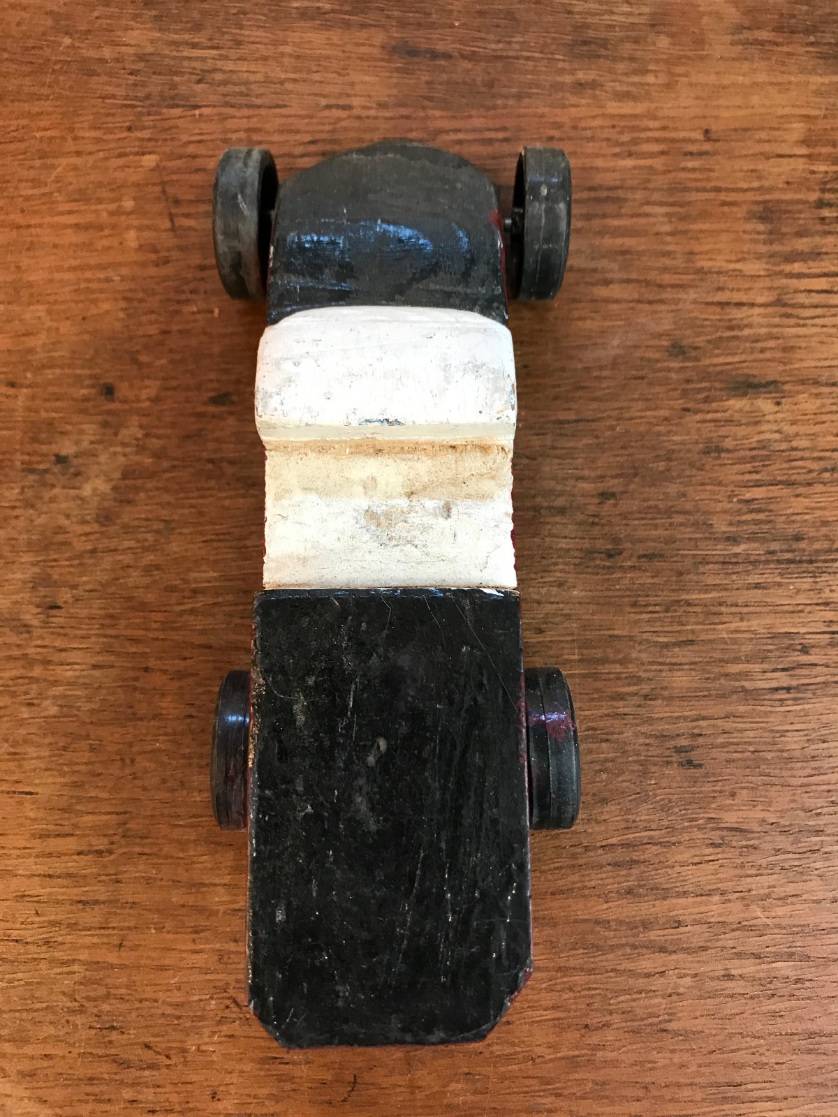 Pinewood Derby Race Car Vtg 1970s Folk Art Hand Made Cub Scouts BSA (HD10)