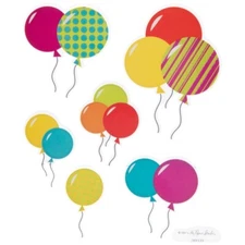 2 Sheets Glitter Birthday Balloons Stickers Planner Scrapbook Crafts Journal