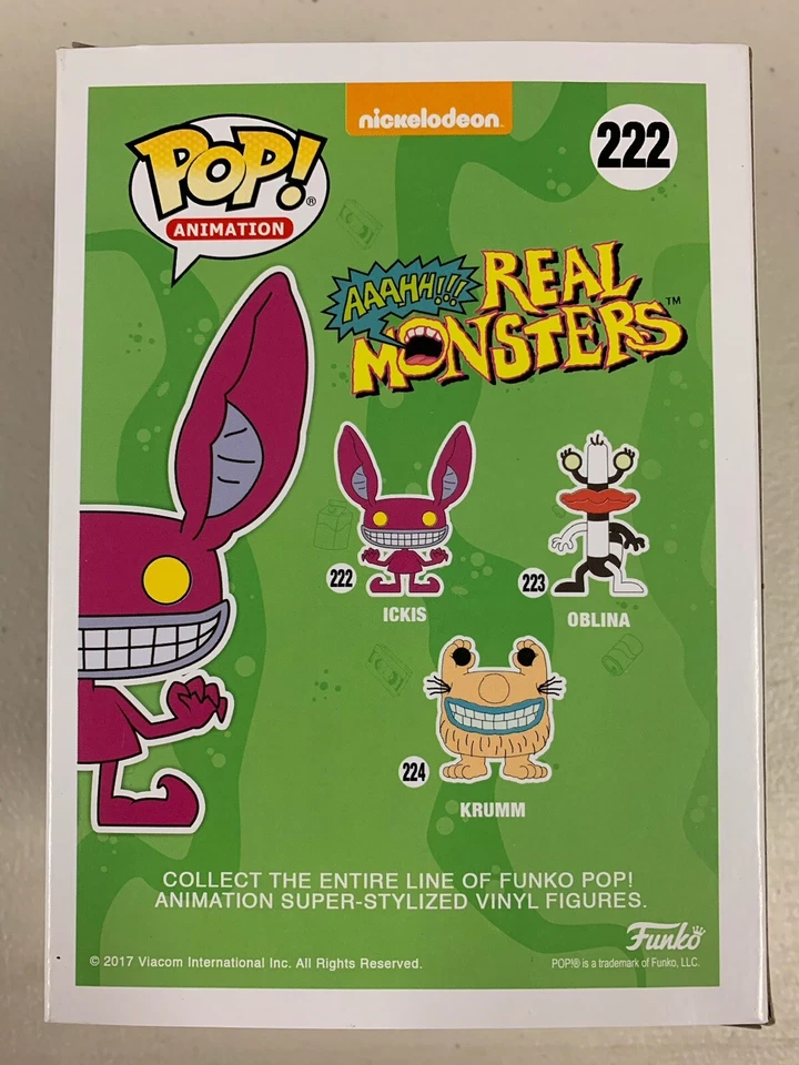 Ickis 222 ~ Aaahh!!! Monstruos reales ~ Vinilo Funko Pop ~ Animación Foto 3 de 4