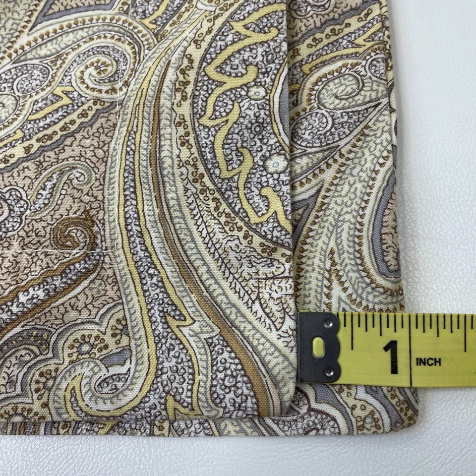 Ralph Lauren LRL Paisley Pillow Shams Set of 2 Standard Size Cotton Yellow White Foto 3 de 4