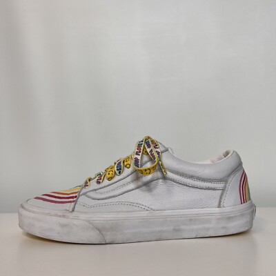 Vans Sneakers Old Skool Flour Shop Rainbow‎ Men\'s Size 10.5 Women 12 White New Vans Flour Shop Rainbow Old Skool Mens 10.5 / Womens 12  main image 3