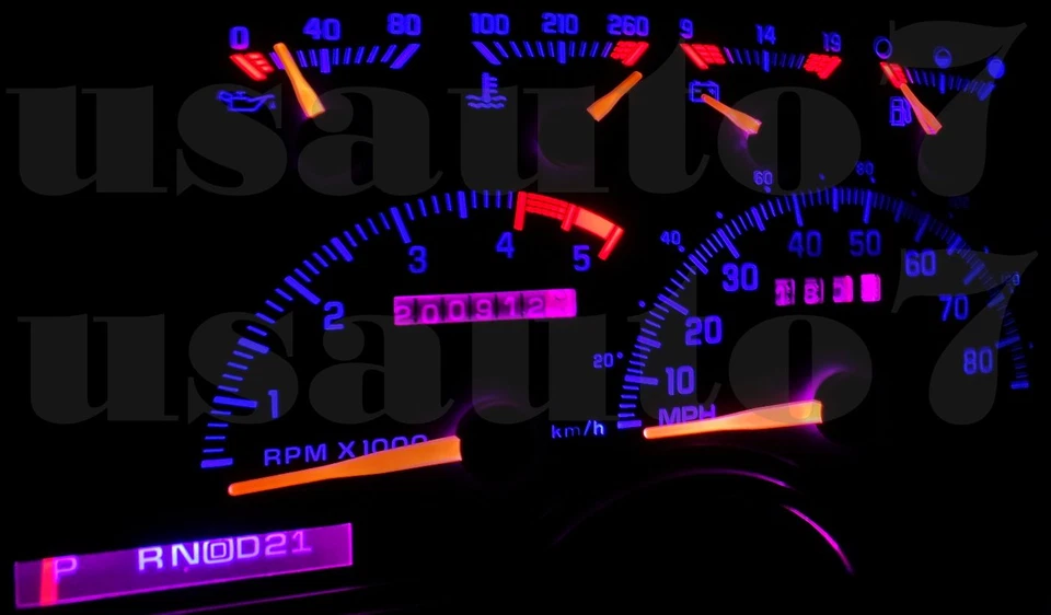 Dash Cluster Gauges PINK LED LIGHTS KIT Fit 82-94 Chevy S10 Truck Analog Cluster Foto 4 de 4