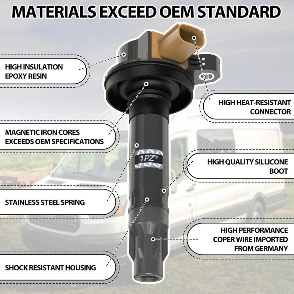 6x UF646 & SP534 Ignition Coil ‎Set For Ford Transit 150 250 350 350HD 2015-2024 - Image 3 of 4