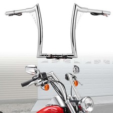 12" Ape Hanger Pre-Wired Handlebar Fat Fit for Harley, Chrome